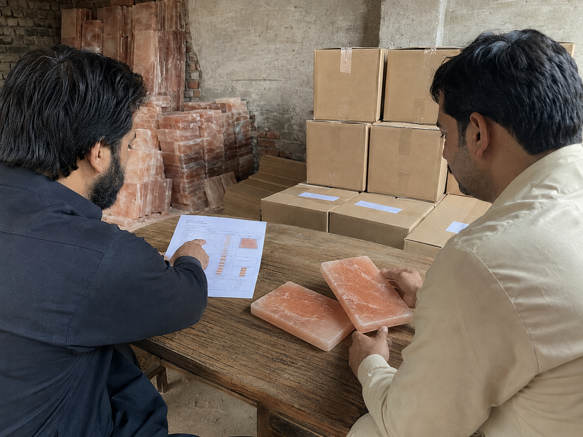 CORVESS supplier evaluation and pink salt tile product review in Pakistan